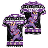 Personalized German Krampus Christmas Women V-Neck T-Shirt German Christmas Legend - Wonder Print Shop