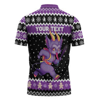 Personalized German Krampus Christmas Zipper Polo Shirt German Christmas Legend - Wonder Print Shop