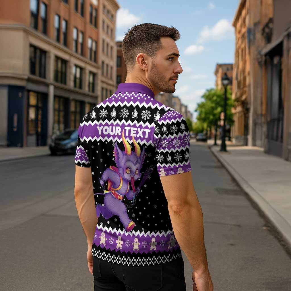 Personalized German Krampus Christmas Zipper Polo Shirt German Christmas Legend - Wonder Print Shop