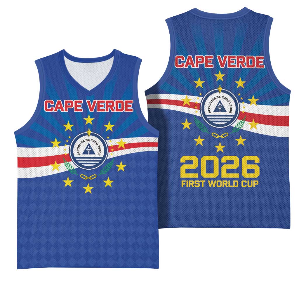 Cape Verde Football 2026 Basketball Jersey Historic First World Cup Appearance - Wonder Print Shop