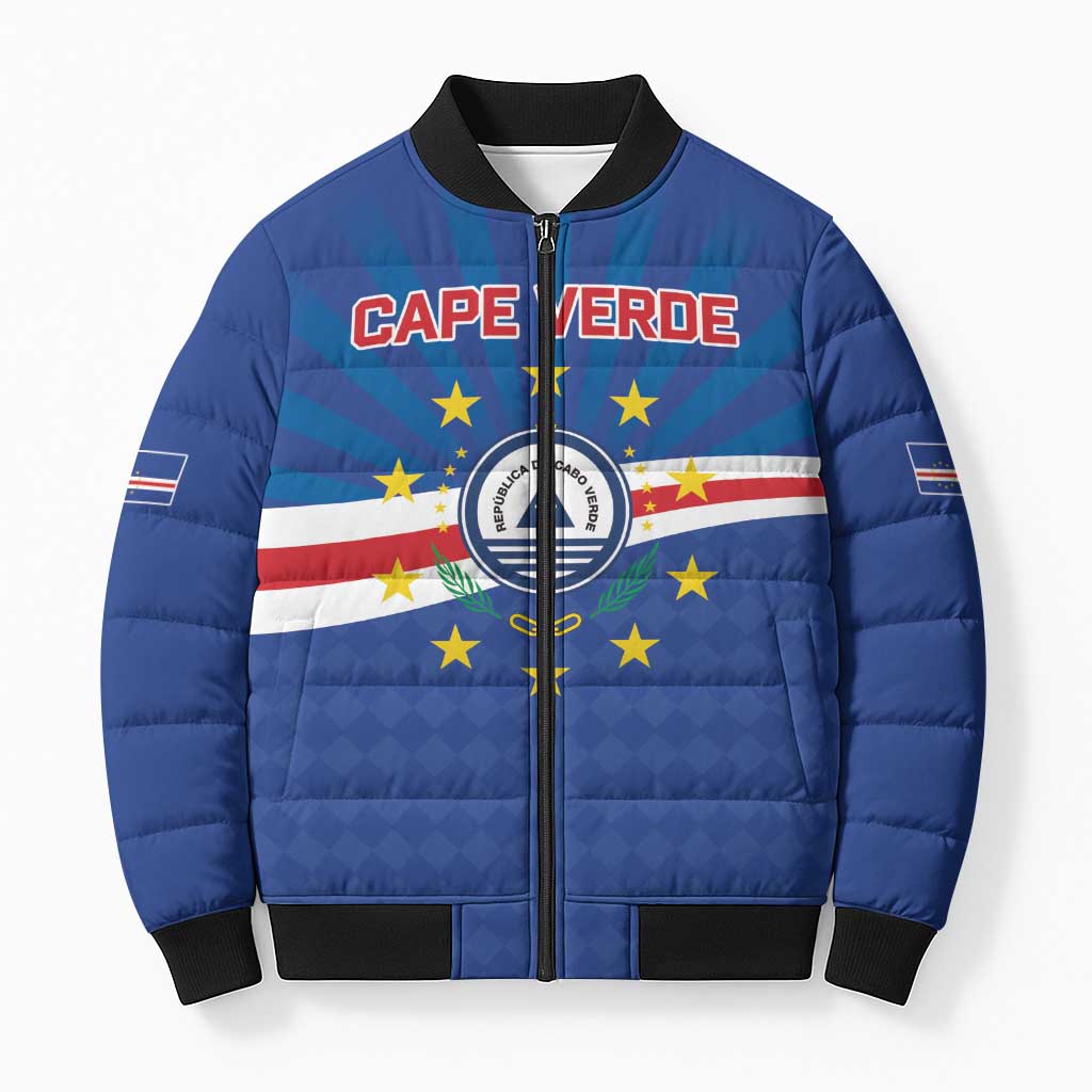 Cape Verde Football 2026 Bomber Puffer Jacket Historic First World Cup Appearance - Wonder Print Shop
