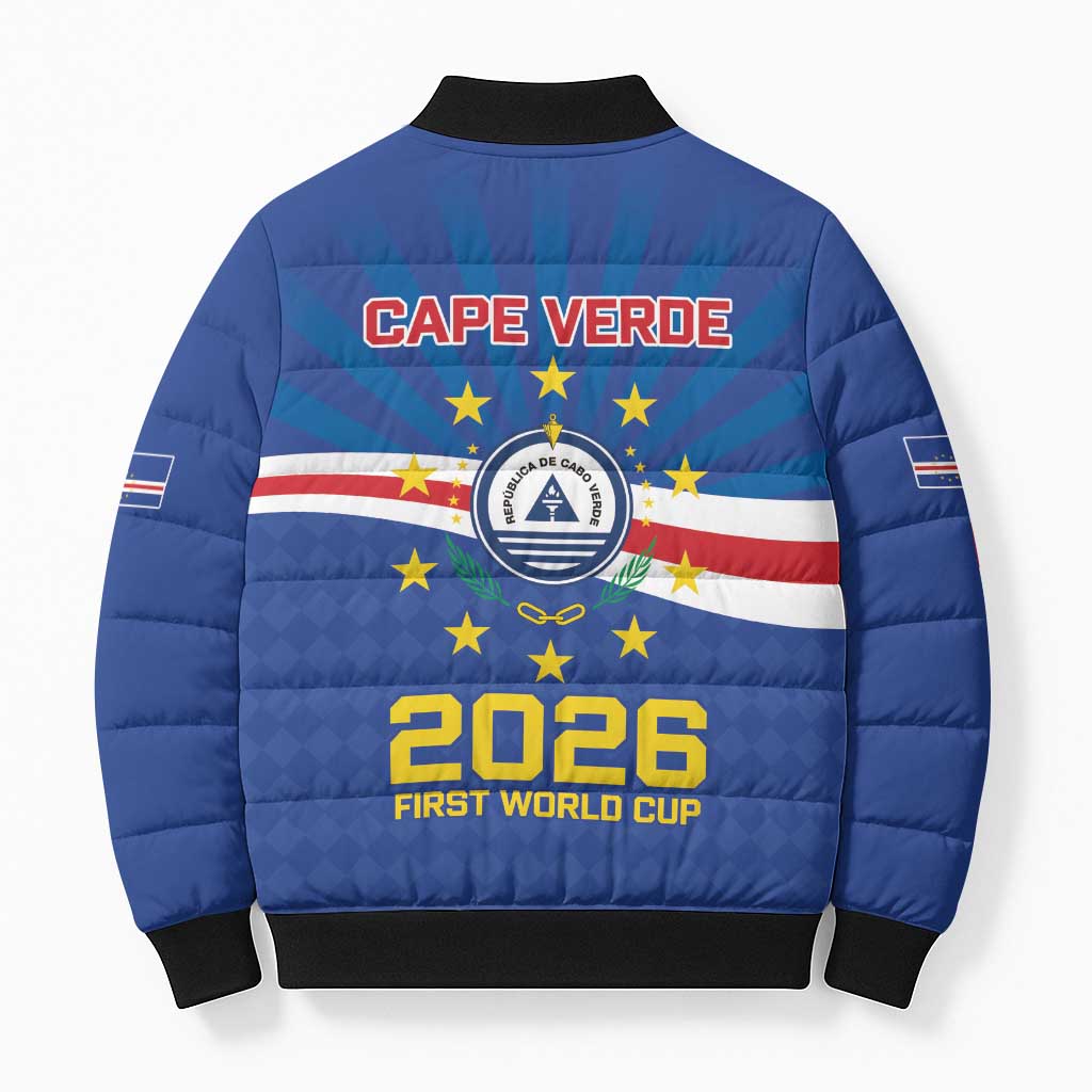 Cape Verde Football 2026 Bomber Puffer Jacket Historic First World Cup Appearance - Wonder Print Shop