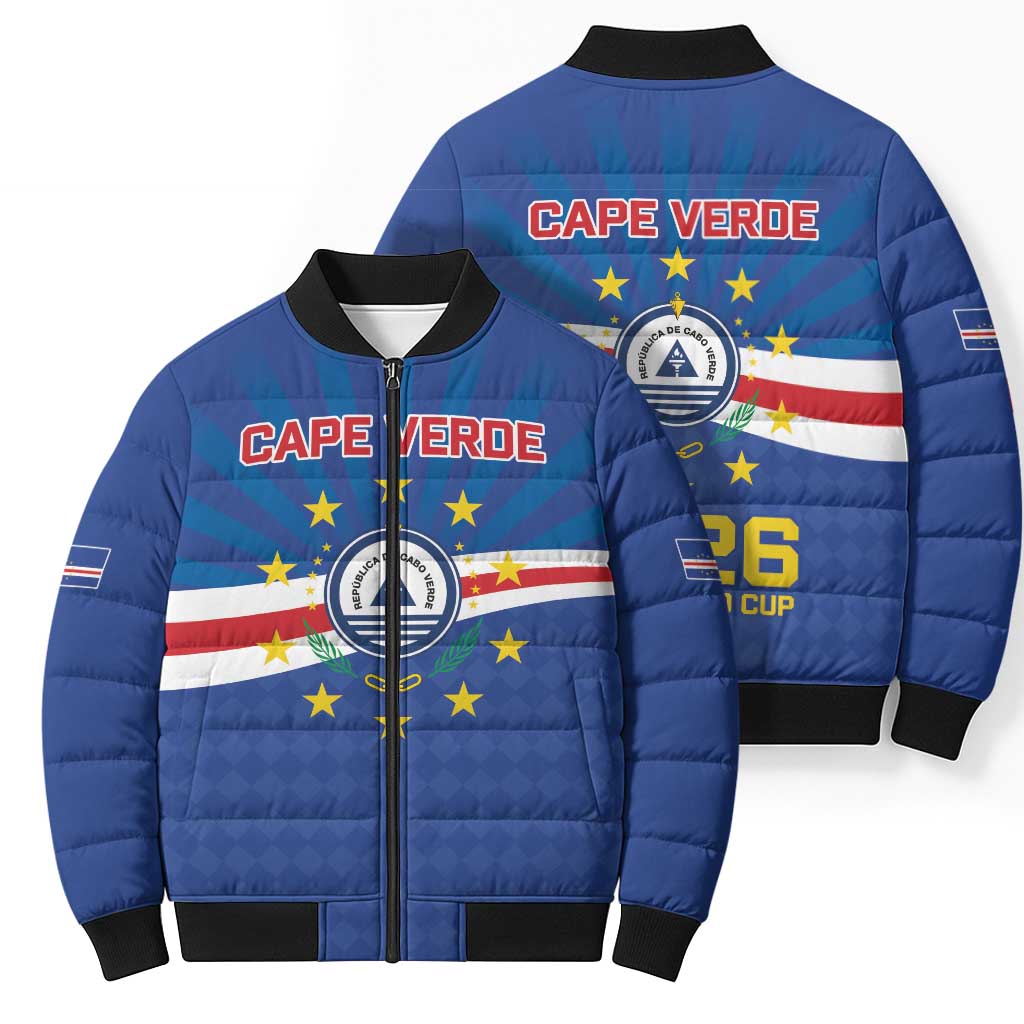 Cape Verde Football 2026 Bomber Puffer Jacket Historic First World Cup Appearance - Wonder Print Shop
