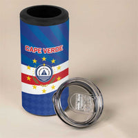 Cape Verde Football 2026 4 in 1 Can Cooler Tumbler Historic First World Cup Appearance - Wonder Print Shop