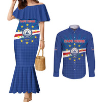 Cape Verde Football 2026 Couples Matching Mermaid Dress and Long Sleeve Button Shirt Historic First World Cup Appearance - Wonder Print Shop