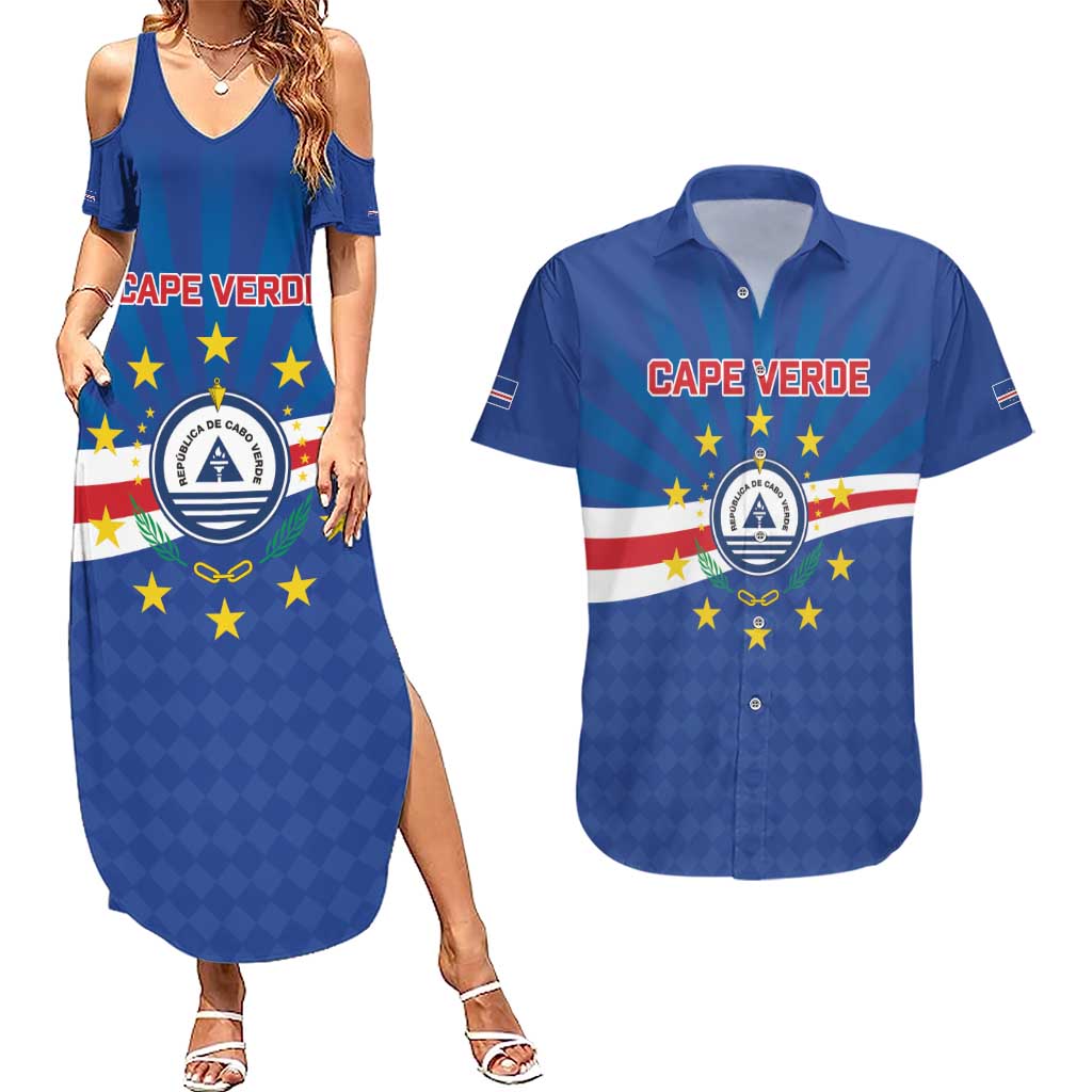 Cape Verde Football 2026 Couples Matching Summer Maxi Dress and Hawaiian Shirt Historic First World Cup Appearance - Wonder Print Shop