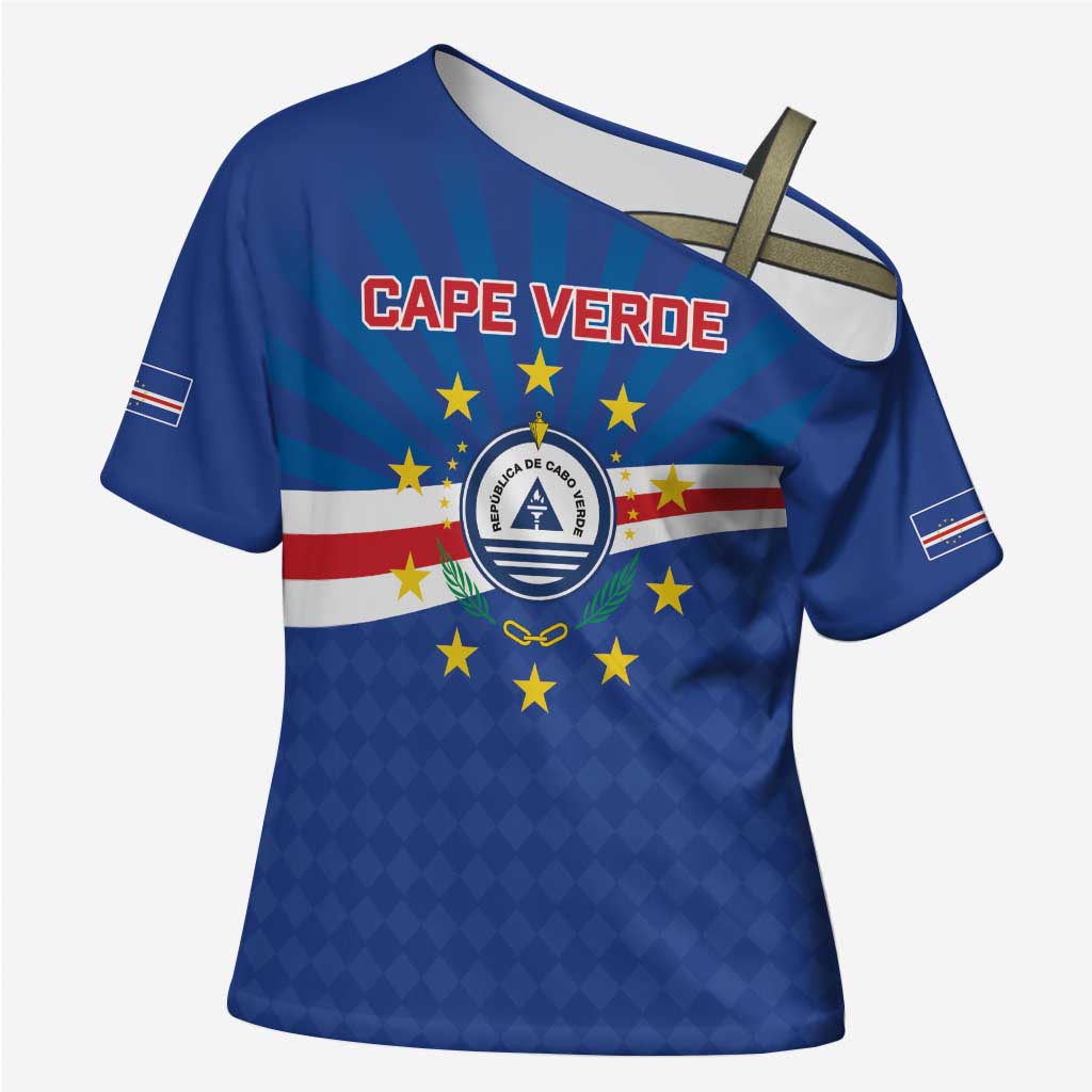 Cape Verde Football 2026 Cross Shoulder Shirt Historic First World Cup Appearance - Wonder Print Shop