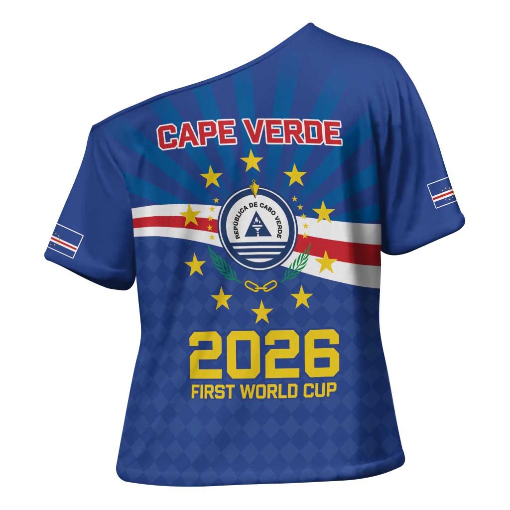 Cape Verde Football 2026 Cross Shoulder Shirt Historic First World Cup Appearance - Wonder Print Shop