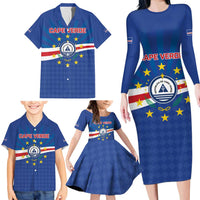 Cape Verde Football 2026 Family Matching Long Sleeve Bodycon Dress and Hawaiian Shirt Historic First World Cup Appearance - Wonder Print Shop