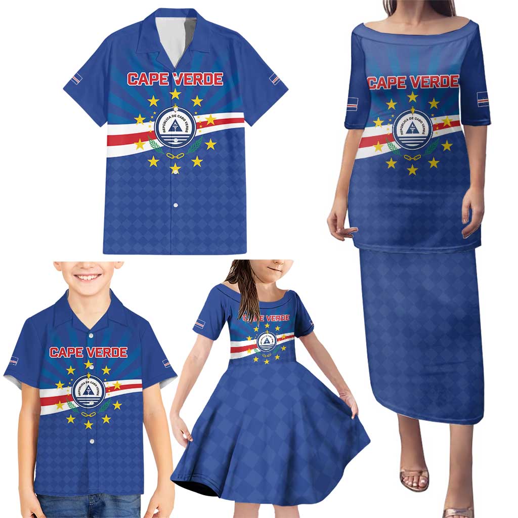 Cape Verde Football 2026 Family Matching Puletasi and Hawaiian Shirt Historic First World Cup Appearance - Wonder Print Shop