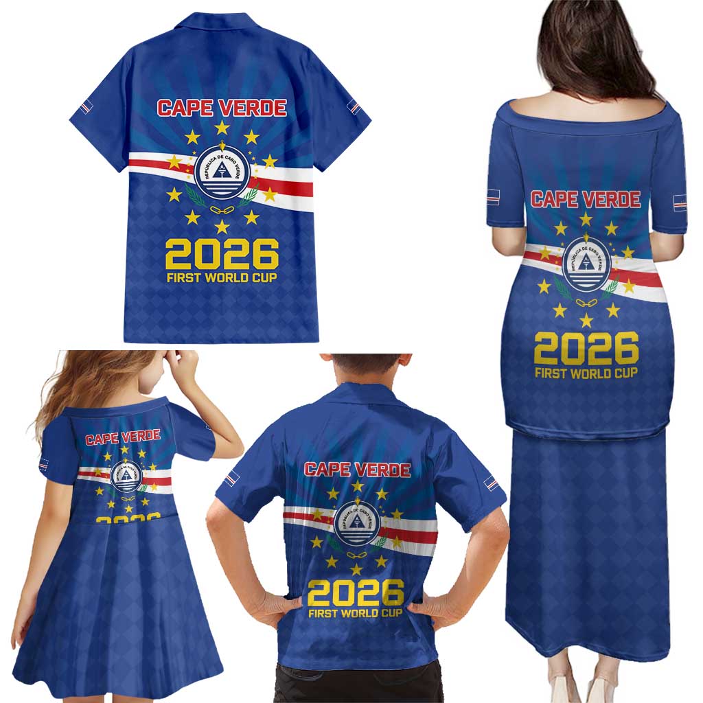 Cape Verde Football 2026 Family Matching Puletasi and Hawaiian Shirt Historic First World Cup Appearance - Wonder Print Shop