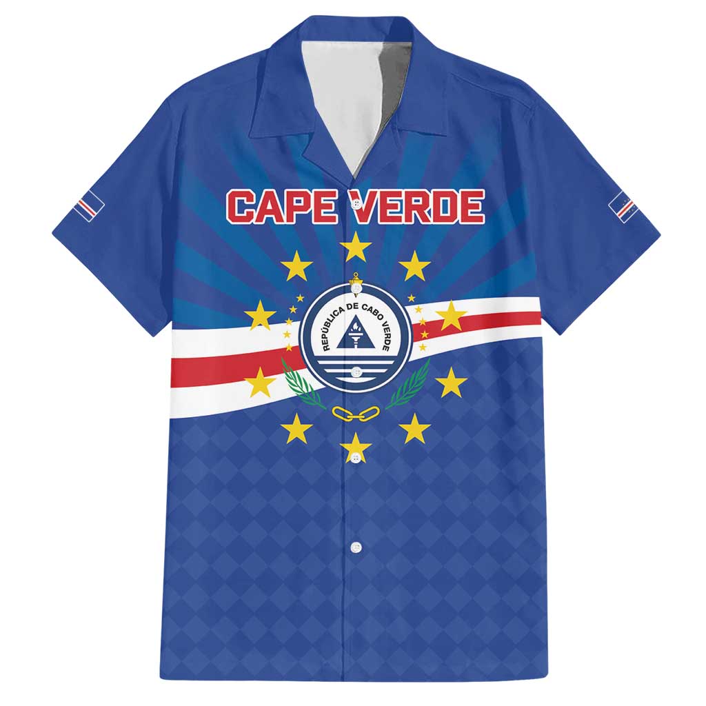 Cape Verde Football 2026 Family Matching Short Sleeve Bodycon Dress and Hawaiian Shirt Historic First World Cup Appearance - Wonder Print Shop