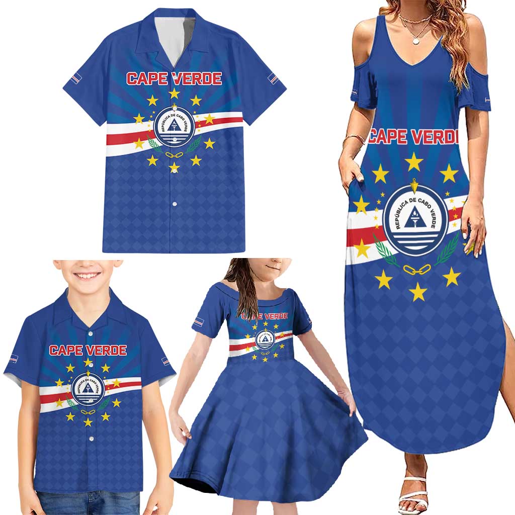 Cape Verde Football 2026 Family Matching Summer Maxi Dress and Hawaiian Shirt Historic First World Cup Appearance - Wonder Print Shop