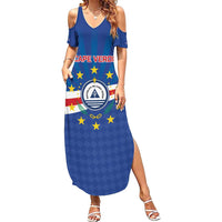 Cape Verde Football 2026 Family Matching Summer Maxi Dress and Hawaiian Shirt Historic First World Cup Appearance - Wonder Print Shop
