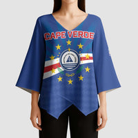 Cape Verde Football 2026 Kimono Sleeve Blouse Historic First World Cup Appearance - Wonder Print Shop