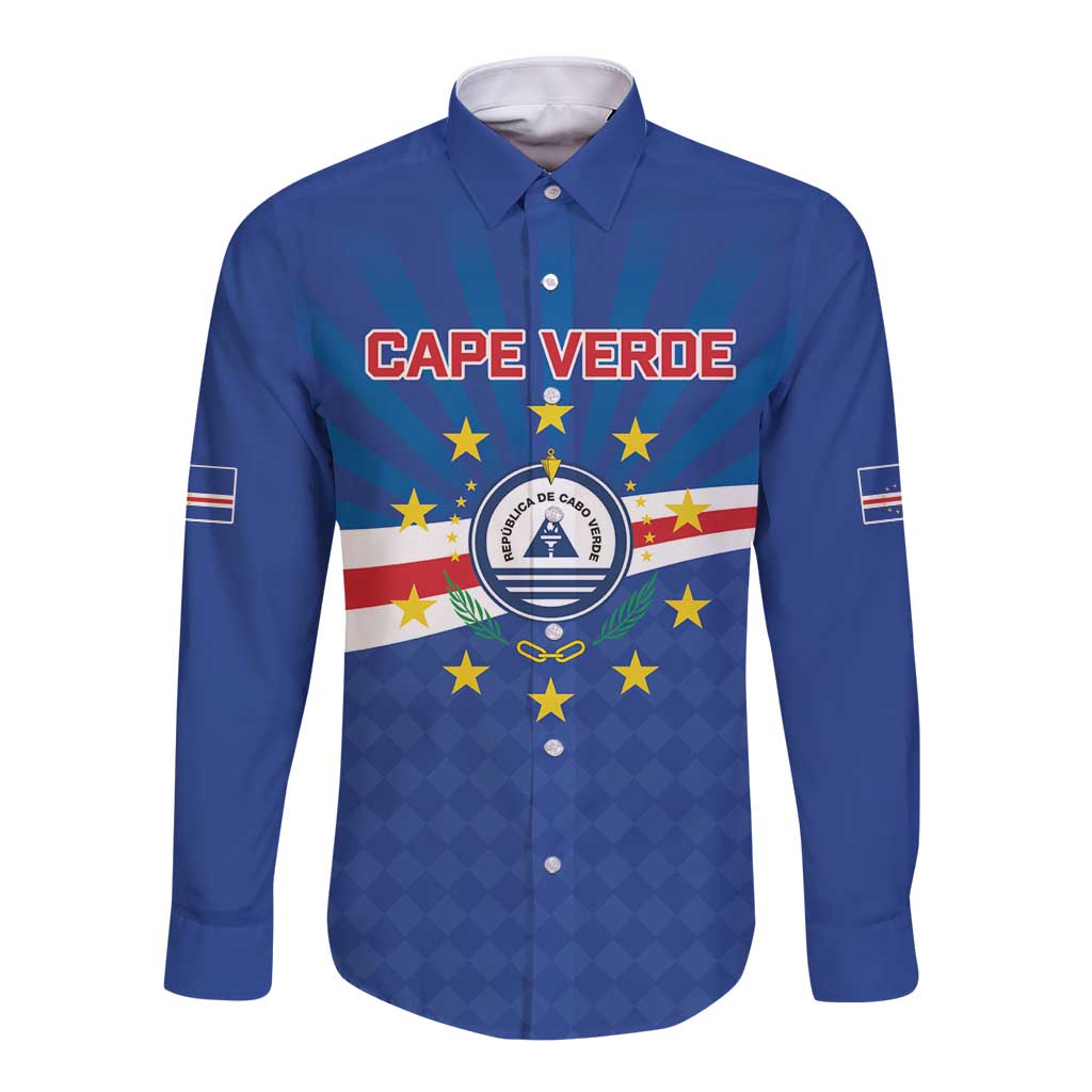 Cape Verde Football 2026 Long Sleeve Button Shirt Historic First World Cup Appearance - Wonder Print Shop