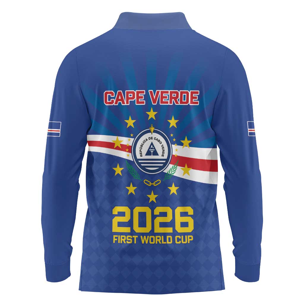 Cape Verde Football 2026 Long Sleeve Polo Shirt Historic First World Cup Appearance - Wonder Print Shop