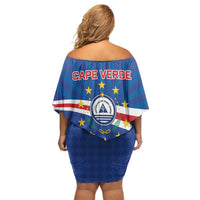 Cape Verde Football 2026 Off Shoulder Short Dress Historic First World Cup Appearance - Wonder Print Shop