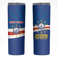 Cape Verde Football 2026 Skinny Tumbler Historic First World Cup Appearance - Wonder Print Shop