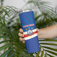 Cape Verde Football 2026 Skinny Tumbler Historic First World Cup Appearance - Wonder Print Shop