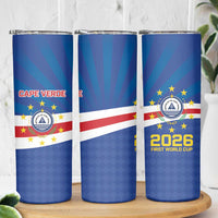 Cape Verde Football 2026 Skinny Tumbler Historic First World Cup Appearance - Wonder Print Shop