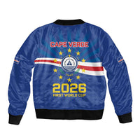 Cape Verde Football 2026 Sleeve Zip Bomber Jacket Historic First World Cup Appearance - Wonder Print Shop