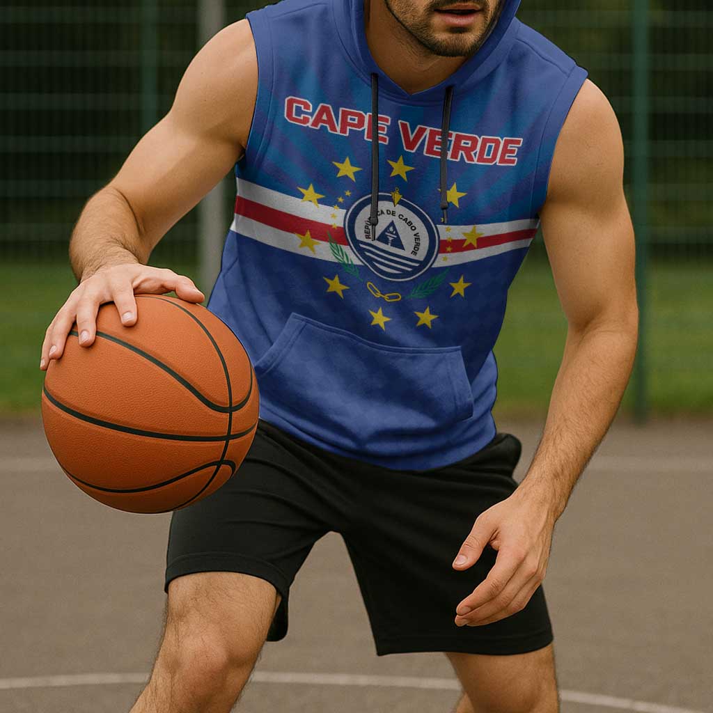 Cape Verde Football 2026 Sleeveless Hoodie Historic First World Cup Appearance - Wonder Print Shop