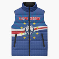 Cape Verde Football 2026 Sleeveless Puffer Jacket Historic First World Cup Appearance - Wonder Print Shop