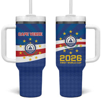 Cape Verde Football 2026 Tumbler With Handle Historic First World Cup Appearance - Wonder Print Shop