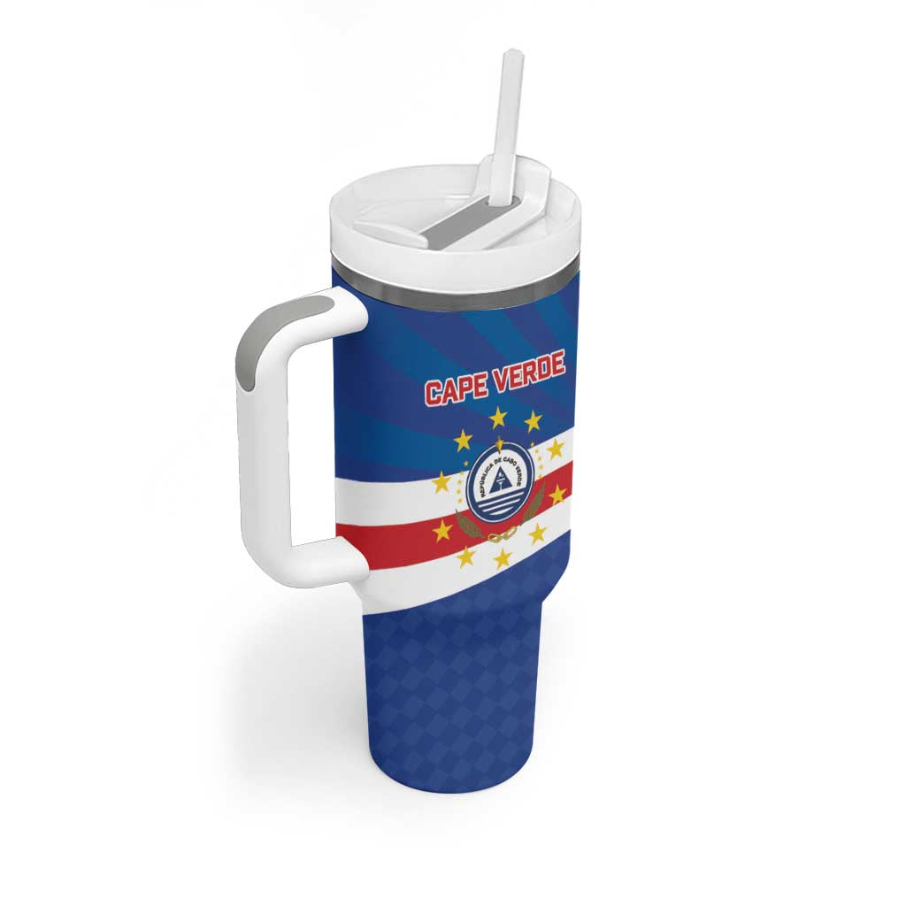 Cape Verde Football 2026 Tumbler With Handle Historic First World Cup Appearance - Wonder Print Shop
