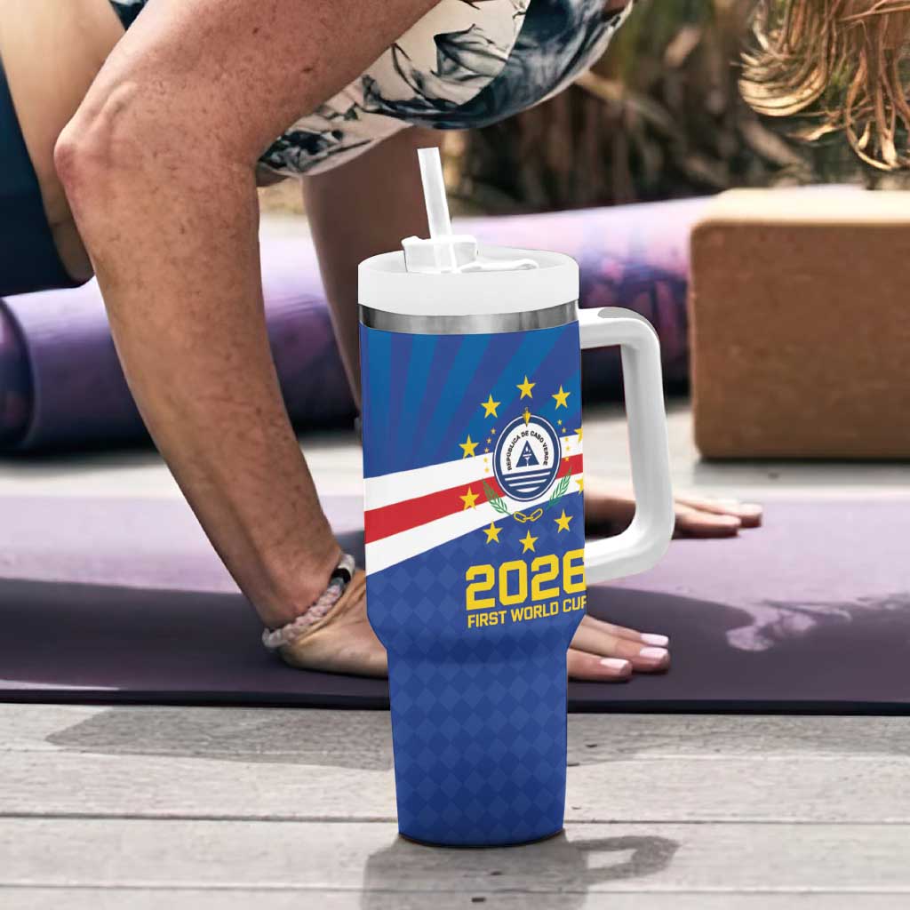 Cape Verde Football 2026 Tumbler With Handle Historic First World Cup Appearance - Wonder Print Shop