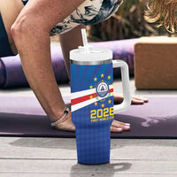 Cape Verde Football 2026 Tumbler With Handle Historic First World Cup Appearance - Wonder Print Shop