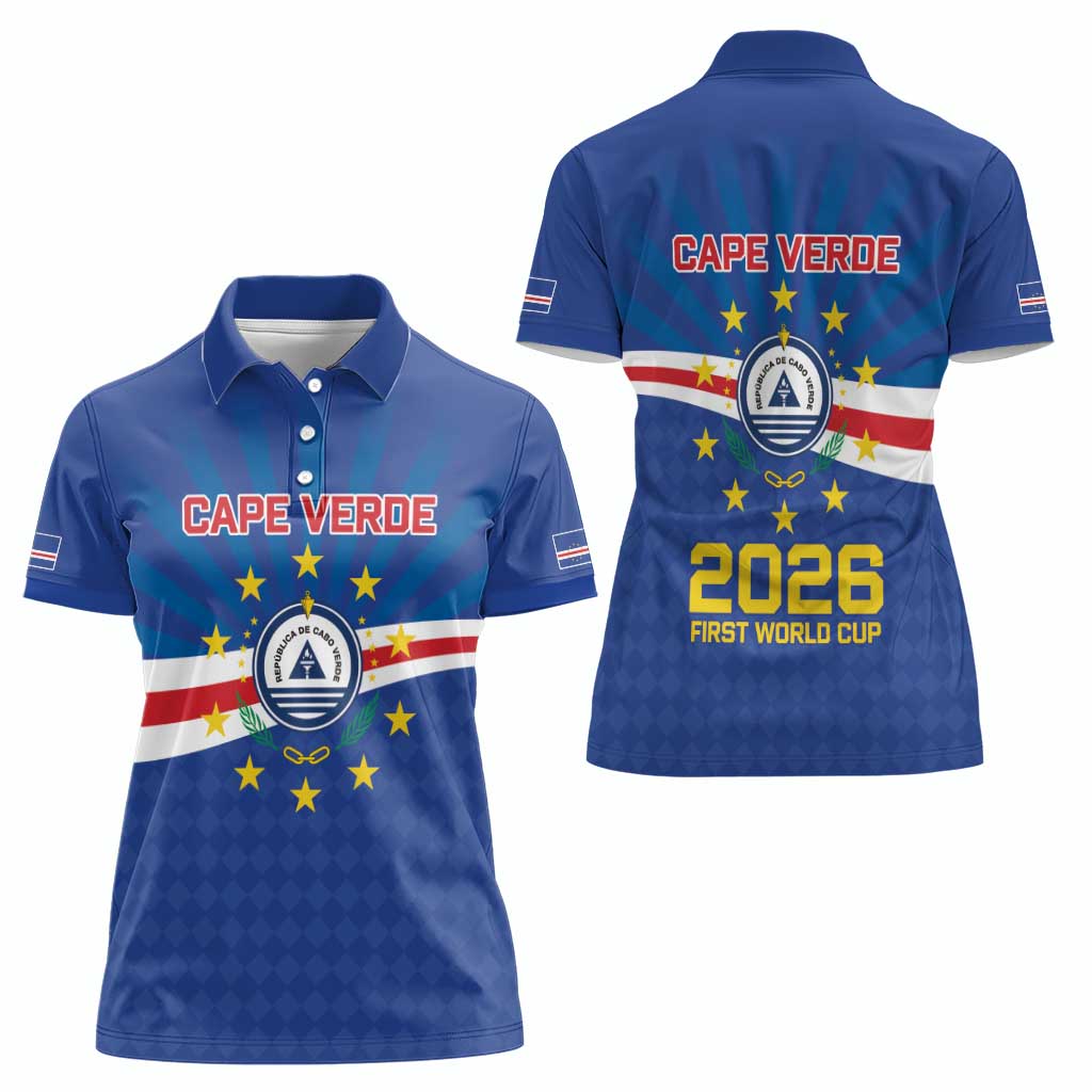 Cape Verde Football 2026 Women Polo Shirt Historic First World Cup Appearance - Wonder Print Shop