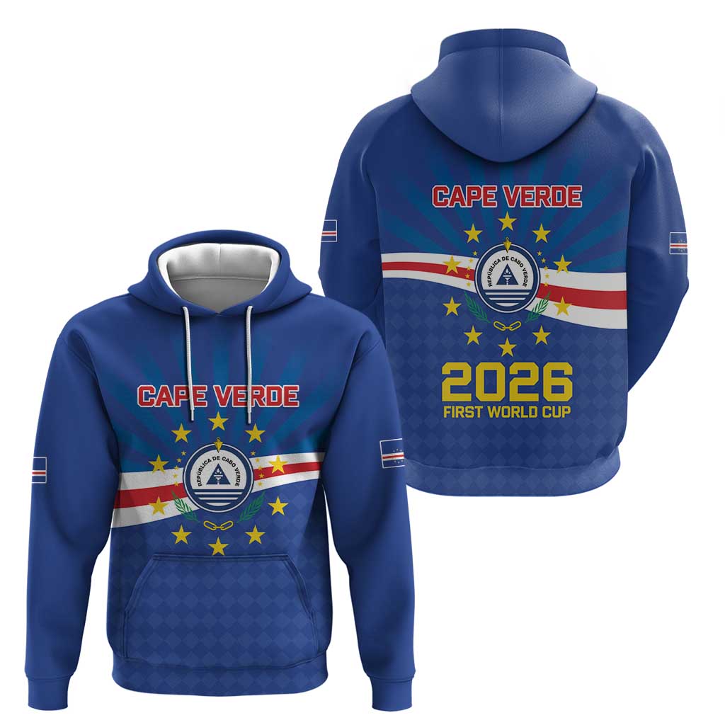 Cape Verde Football 2026 Zip Hoodie Historic First World Cup Appearance - Wonder Print Shop