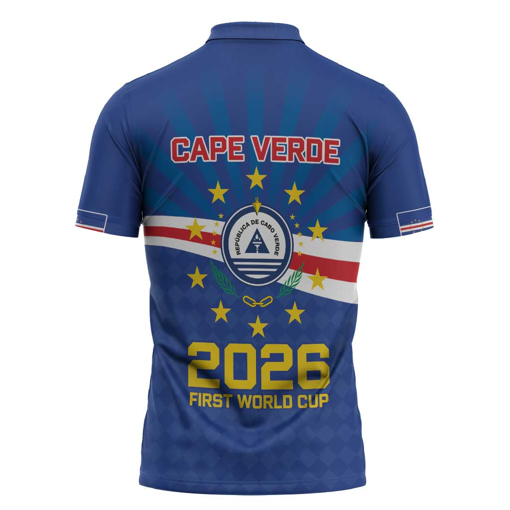 Cape Verde Football 2026 Zipper Polo Shirt Historic First World Cup Appearance - Wonder Print Shop