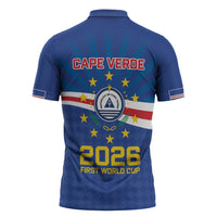 Cape Verde Football 2026 Zipper Polo Shirt Historic First World Cup Appearance - Wonder Print Shop