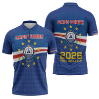 Cape Verde Football 2026 Zipper Polo Shirt Historic First World Cup Appearance - Wonder Print Shop