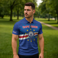 Cape Verde Football 2026 Zipper Polo Shirt Historic First World Cup Appearance - Wonder Print Shop