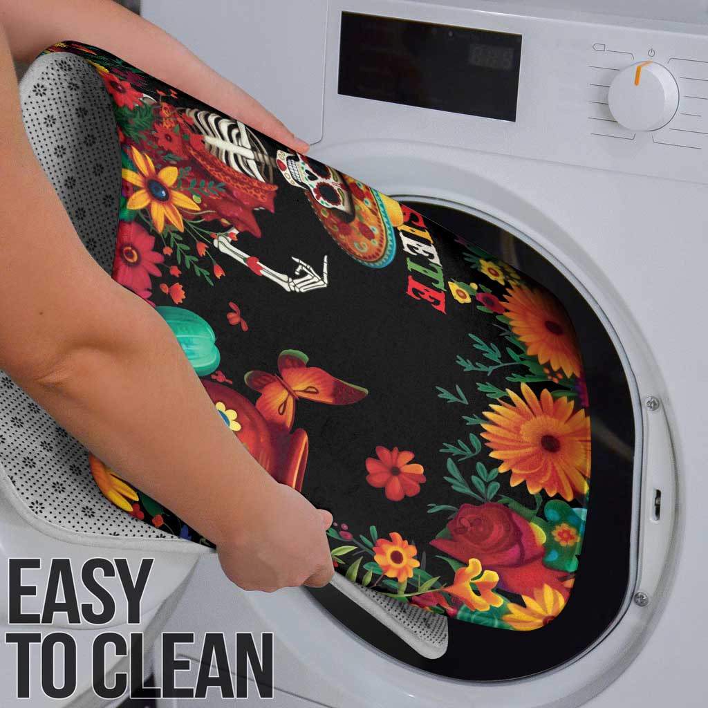 Seis Siete Dia de los Muertos Bathroom Set Mexican Funny 67 Calaca Skeleton Sombrero - Wonder Print Shop