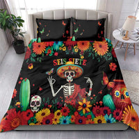 Seis Siete Dia de los Muertos Bedding Set Mexican Funny 67 Calaca Skeleton Sombrero - Wonder Print Shop