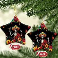 Seis Siete Dia de los Muertos Ceramic Ornament Mexican Funny 67 Calaca Skeleton Sombrero - Wonder Print Shop