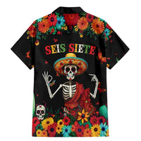 Seis Siete Dia de los Muertos Family Matching Mermaid Dress and Hawaiian Shirt Mexican Funny 67 Calaca Skeleton Sombrero - Wonder Print Shop