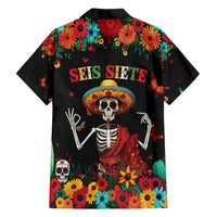 Seis Siete Dia de los Muertos Family Matching Off Shoulder Maxi Dress and Hawaiian Shirt Mexican Funny 67 Calaca Skeleton Sombrero - Wonder Print Shop