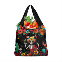 Seis Siete Dia de los Muertos Grocery Bag Mexican Funny 67 Calaca Skeleton Sombrero - Wonder Print Shop