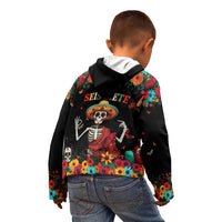 Seis Siete Dia de los Muertos Kid Hoodie Mexican Funny 67 Calaca Skeleton Sombrero - Wonder Print Shop