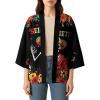 Seis Siete Dia de los Muertos Kimono Mexican Funny 67 Calaca Skeleton Sombrero - Wonder Print Shop