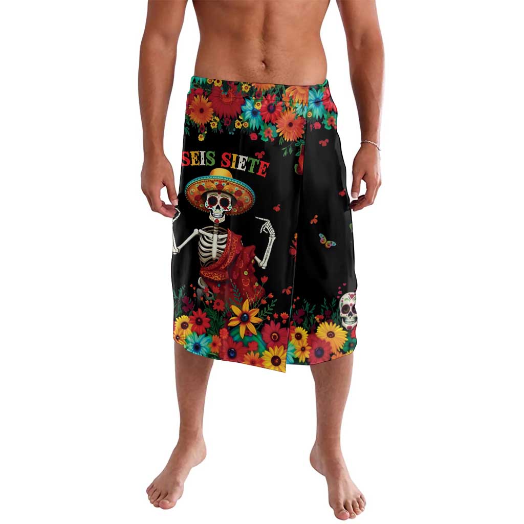 Seis Siete Dia de los Muertos Lavalava Mexican Funny 67 Calaca Skeleton Sombrero - Wonder Print Shop