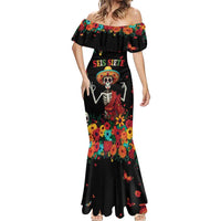 Seis Siete Dia de los Muertos Mermaid Dress Mexican Funny 67 Calaca Skeleton Sombrero - Wonder Print Shop
