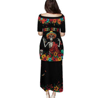 Seis Siete Dia de los Muertos Puletasi Mexican Funny 67 Calaca Skeleton Sombrero - Wonder Print Shop