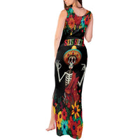 Seis Siete Dia de los Muertos Tank Maxi Dress Mexican Funny 67 Calaca Skeleton Sombrero - Wonder Print Shop